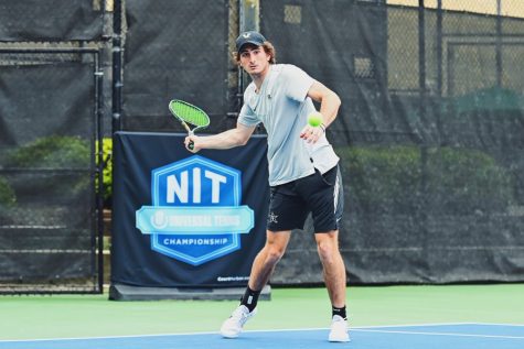 Vanderbilt Mens Tennis beats UC Davis to advance to the finals of the Universal Tennis NIT on May 19, 2023 (Vanderbilt Athletics)