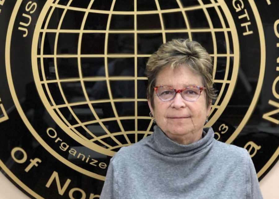 Recently retired Campus Dining employee Anne Alukonis, as photographed on March 20, 2023. (Photo courtesy of LiUNA Local 386 Workers Union)