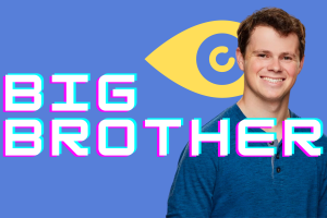Graphic depicting Vanderbilt senior Cory Wurtenberger, current contestant on season 25 of “Big Brother.” (Hustler Multimedia/Sofia El-Shammaa)