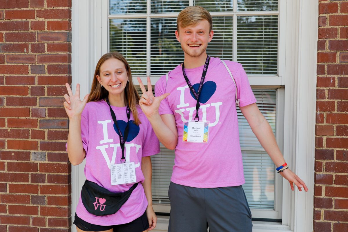 VUceptors pose for a photograph on move-in day, as photographed on Aug. 20, 2023. (Hustler Multimedia/Barrie Barto)