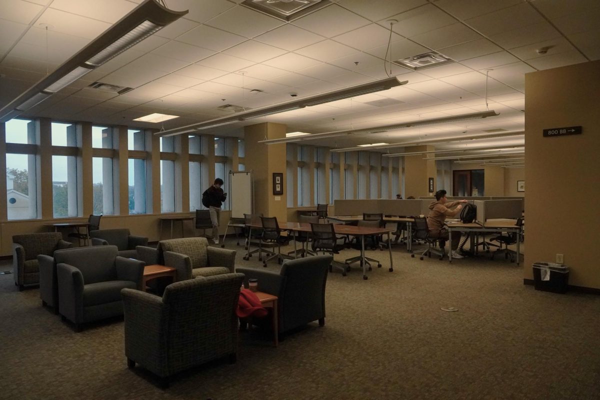A study space on the eighth floor of Central Library, as photographed on Oct. 30, 2023. (Hustler Multimedia/Lana English)