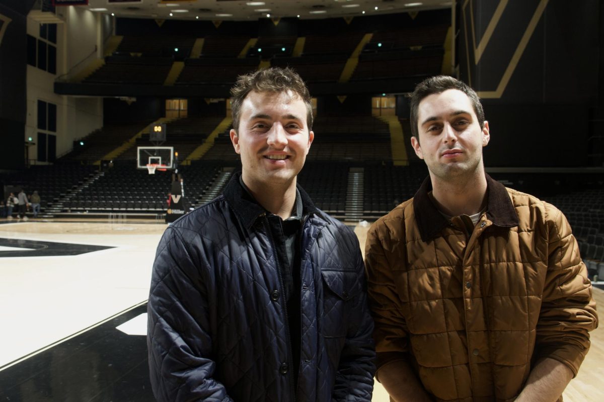 Sam Curtis (left) and Andrew Wilf (right) analyzed what went wrong in Vanderbilt’s loss to Boston College on Nov. 29, 2023. (Hustler Multimedia/Noah Weitzel)