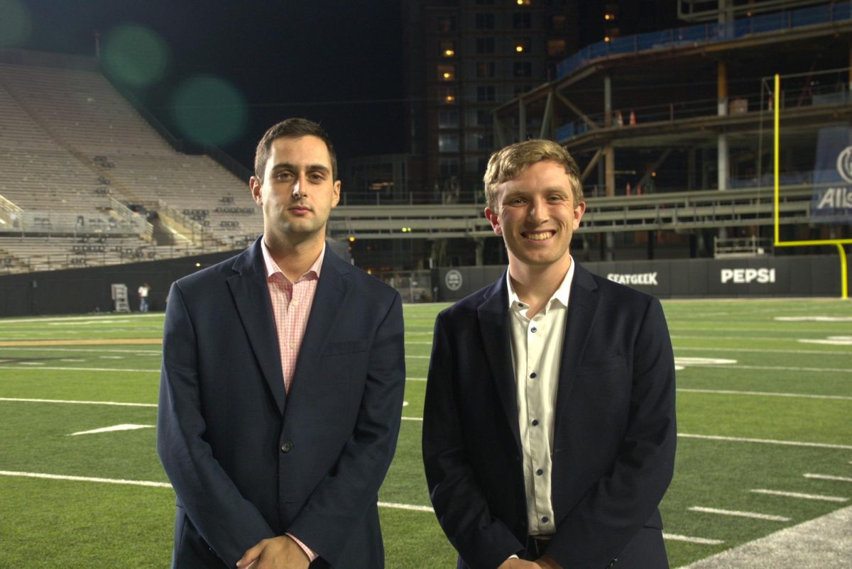 Andrew Wilf (left) and Frankie Sheehy (right) broke down Vanderbilt’s loss to Auburn on Homecoming Weekend. (Hustler Multimedia/Noah Weitzel)
