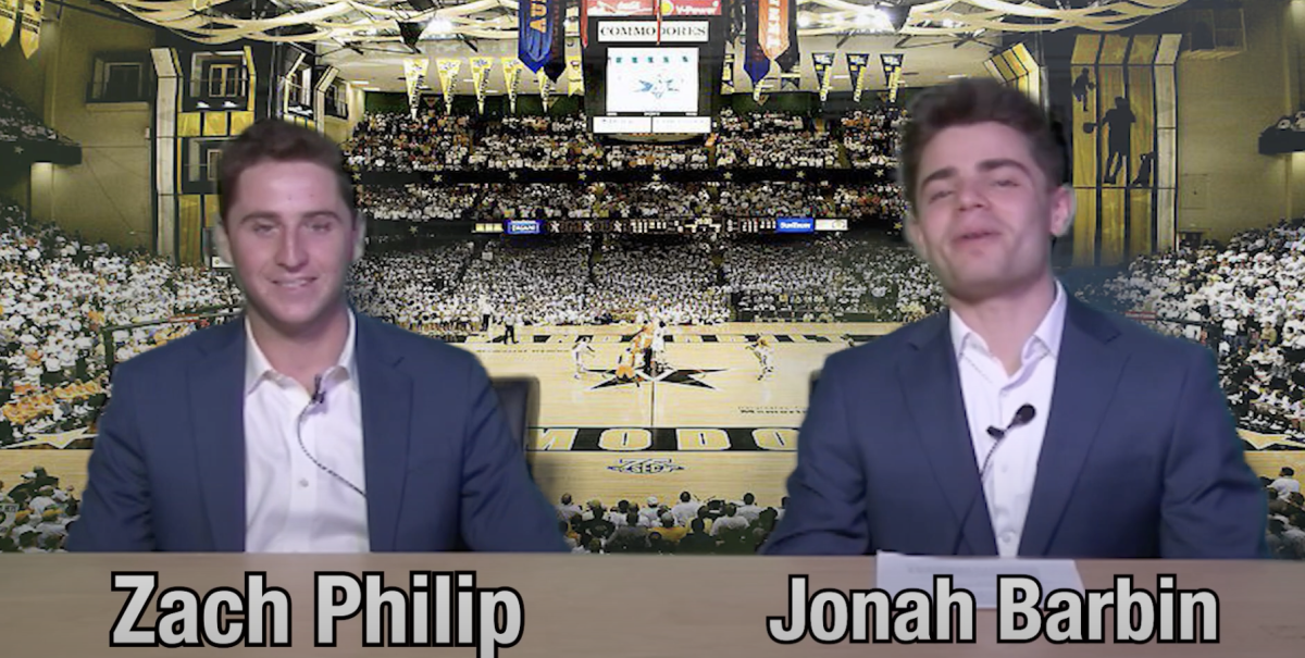 The+hosts+of+Commodore+Clash+discuss+the+biggest+sports+topics+of+the+week.+%28Vanderbilt+Video+Productions%29