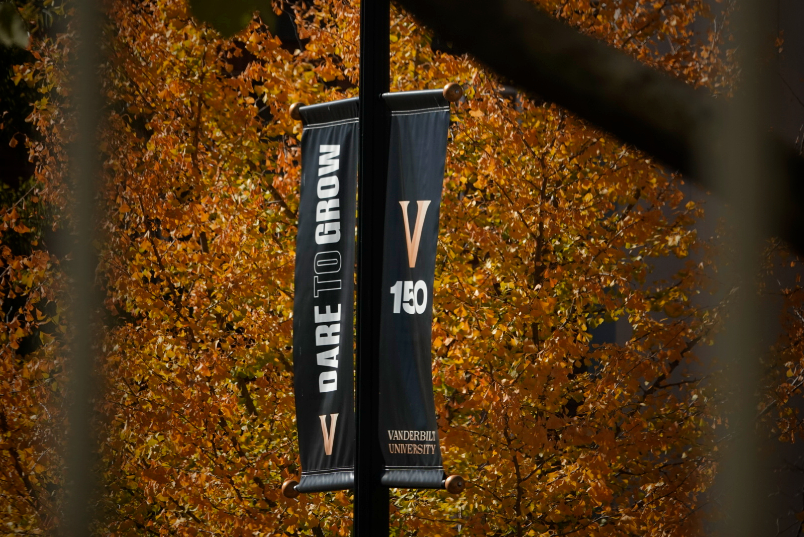 Vanderbilt 150 banner sits on a pole, as captured on Nov. 4, 2023. (Hustler Multimedia/George Albu)