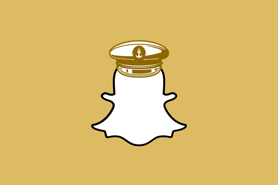 A graphic representing the Snapchat ghost logo as a Commodore. (Hustler Multimedia/Lexie Perez)