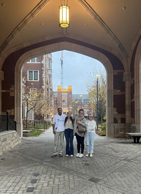 Megan Wachtel and her family on campus, as photographed on Dec. 1, 2023. (Photo courtesy of Megan Wachtel)