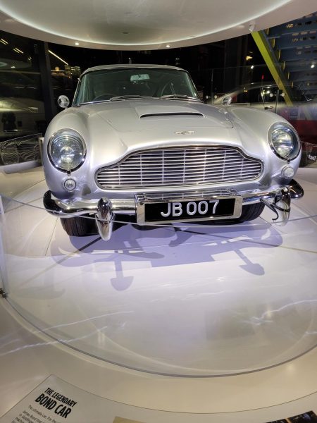 A clone of the legendary James Bond car in the International Spy Museum located in Washington, as photographed on Jan. 5, 2024. (Hustler Multimedia/Lyton Mhlanga)