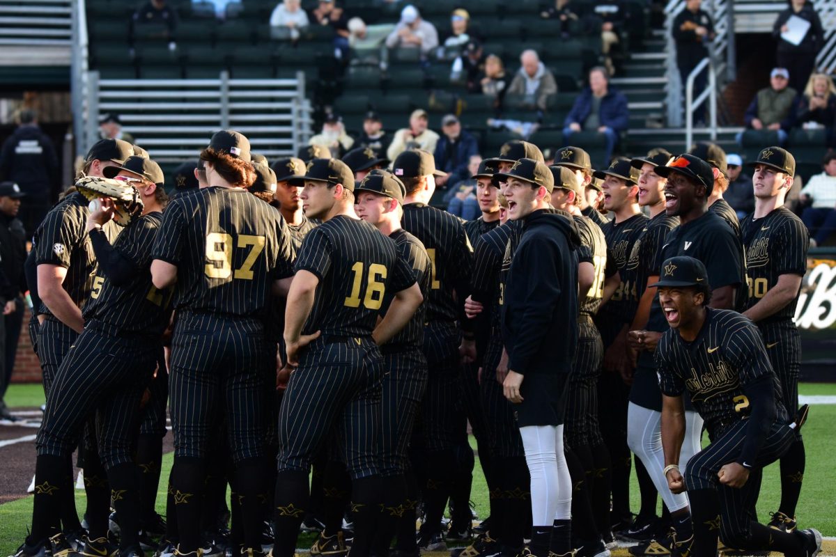 The VandyBoys prepare for their game against Missouri, as photographed on March 28, 2024. (Hustler Multimedia/Alondra Moya)
