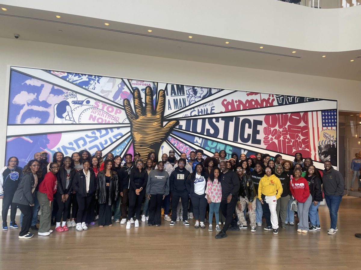 Students invited to Vanderbilt’s annual Black History Immersion Excursion visit various Civil Rights Movement landmarks in Atlanta. (Photo courtesy of Rosevelt Noble) 
