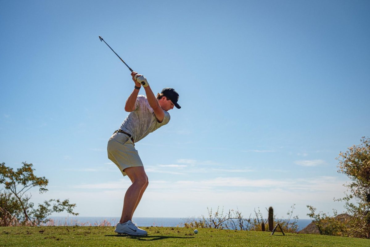 Gordon Sargent swings an iron at the Cabo Collegiate, as photographed on March 4, 2024. (Vanderbilt Athletics)
