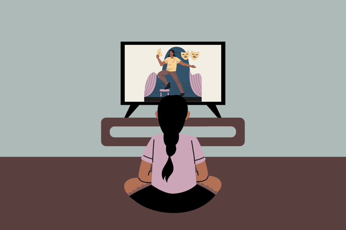 A graphic depicting a girl looking at a television screen (Hustler Multimedia/Lexie Perez)
