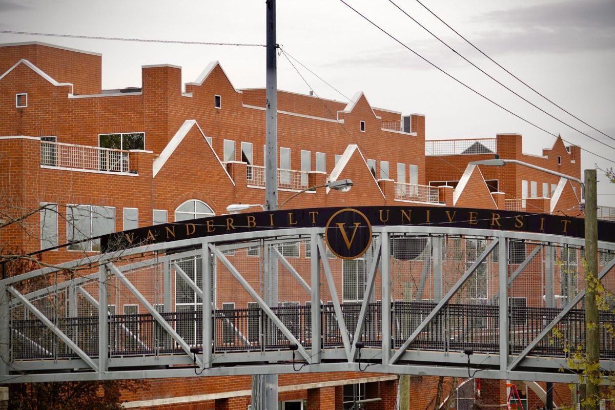 The skybridge that connects Central Garage with the Village at Vanderbilt, captured on March 25, 2024. (Hustler Multimedia/Royce Yang)