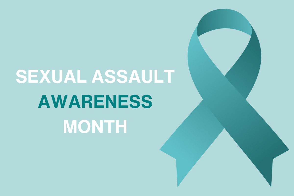 Graphic depicting teal ribbon as symbol of sexual assault awareness and prevention. (Hustler Multimedia/Zarrin Zahid)

