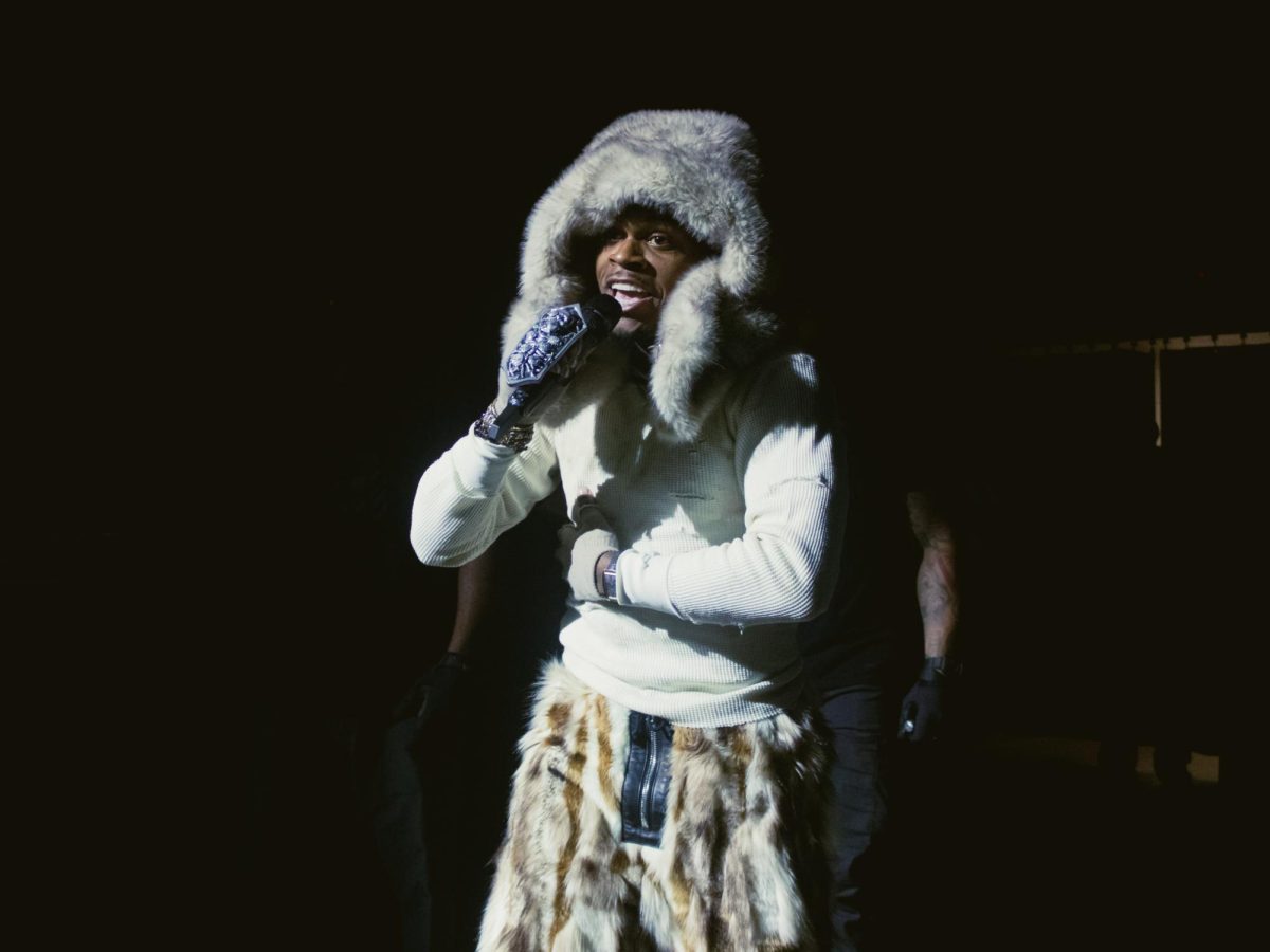 Gunna singing to the crowd, as photographed on May 28, 2024. (Hustler Multimedia/Olivia Noell)