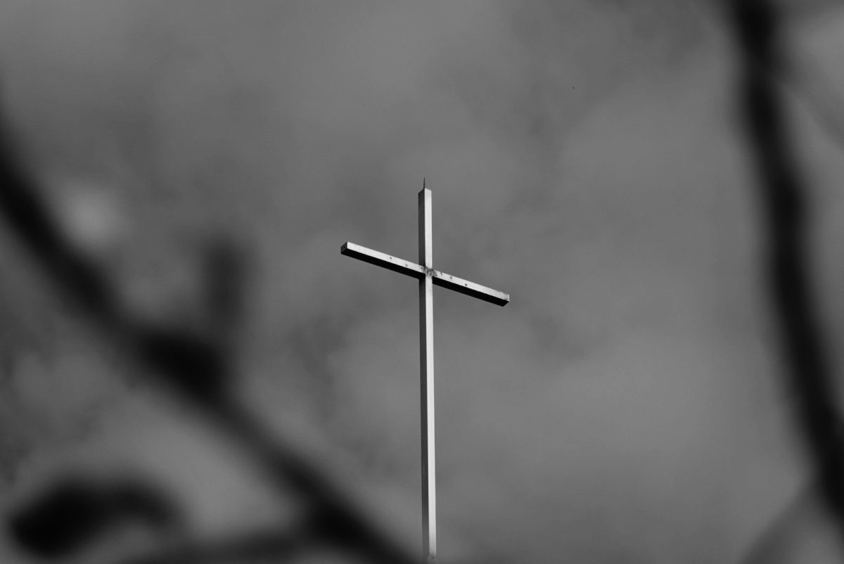 Crucifix at the top of the spire at Benton Chapel, as photographed on Nov. 30, 2023. (Hustler Multimedia/George Albu)