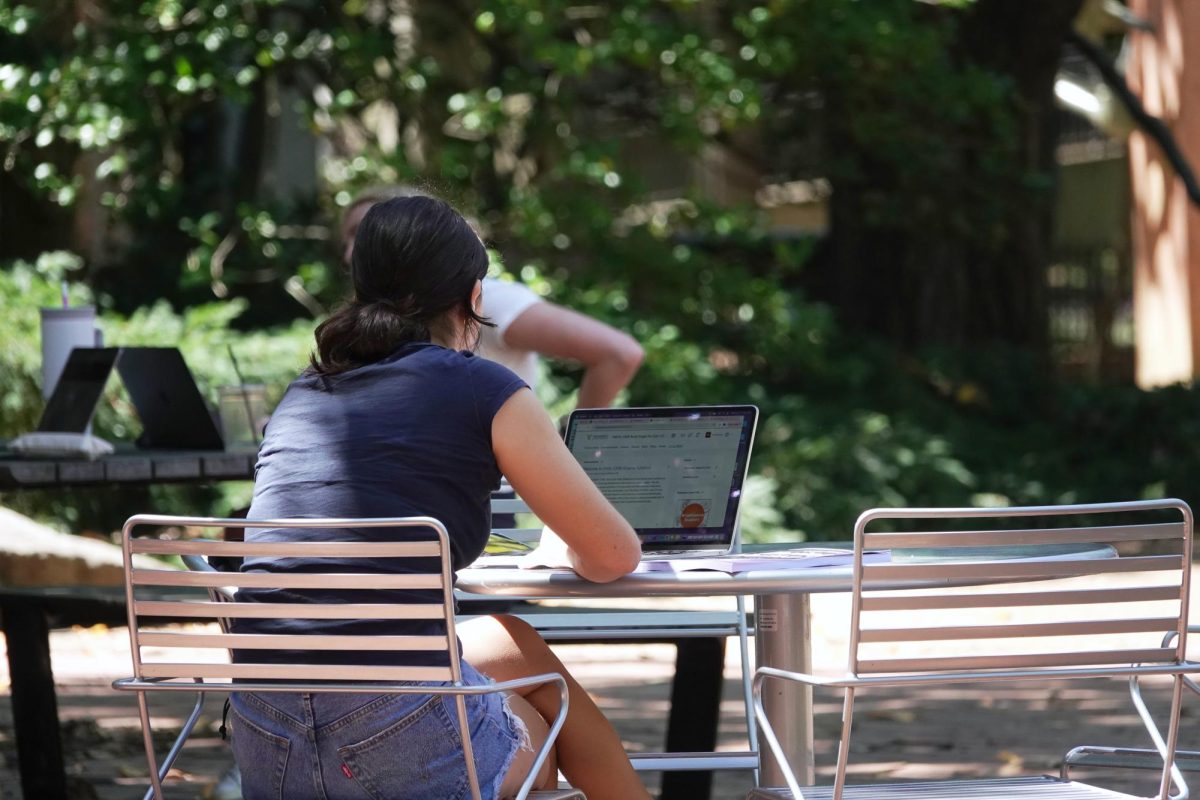 Student on Brightspace as she works on her laptop, as photographed on Aug. 21, 2024. (Hustler Multimedia/George Albu)