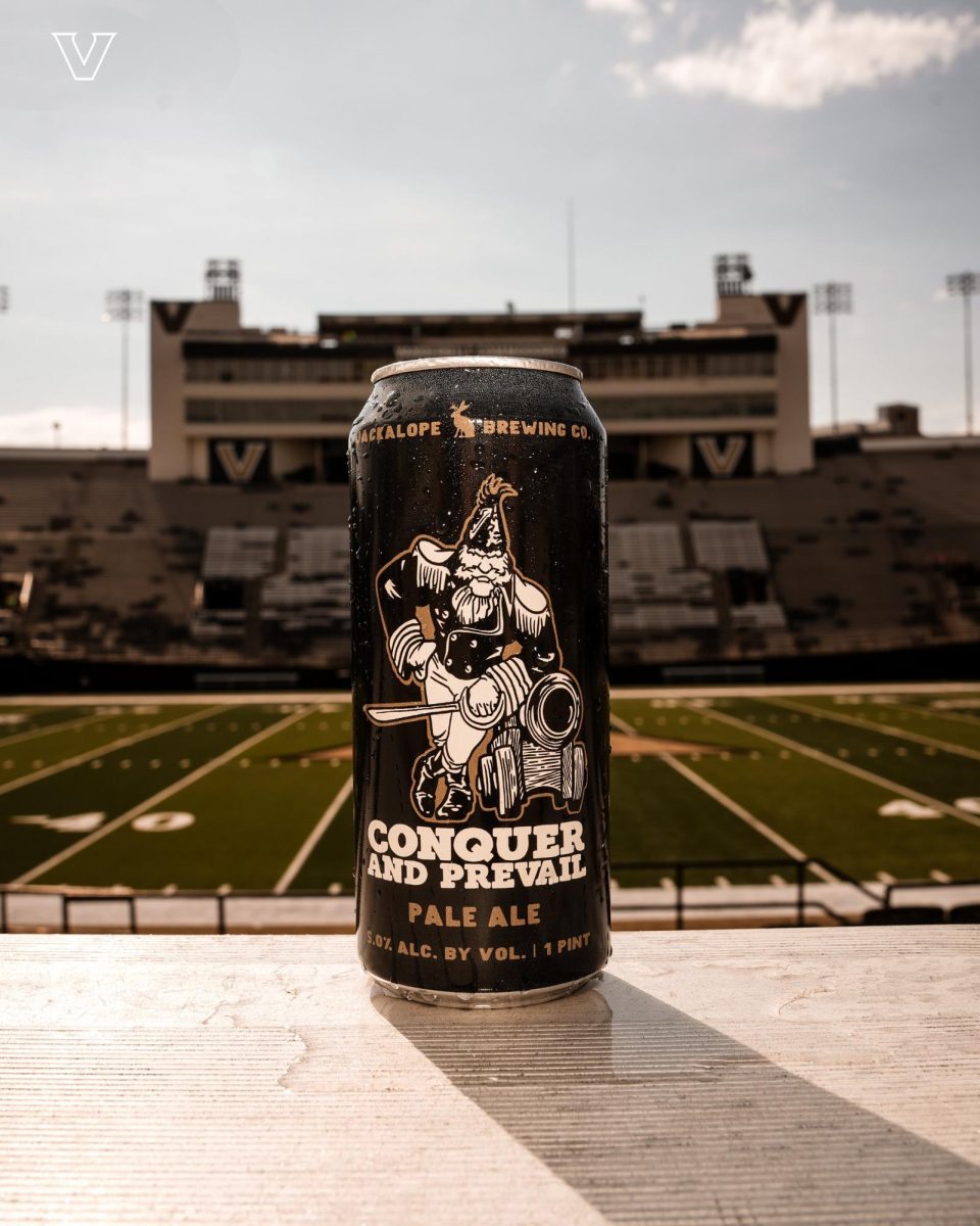 Vanderbilt Athletics and Jackalope announced Conquer and Prevail, a co-crafted beer between both entities, on Aug. 26, 2024. (Vanderbilt Athletics)