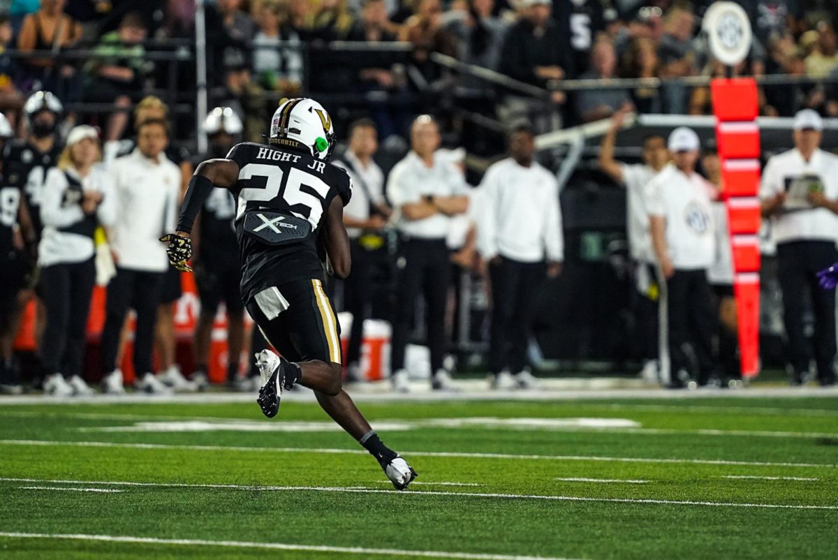 Martel Hight zips down the field on his 57-yard punt return touchdown, as photographed on Sept. 7, 2024. (Hustler Multimedia/Nikita Rohila)