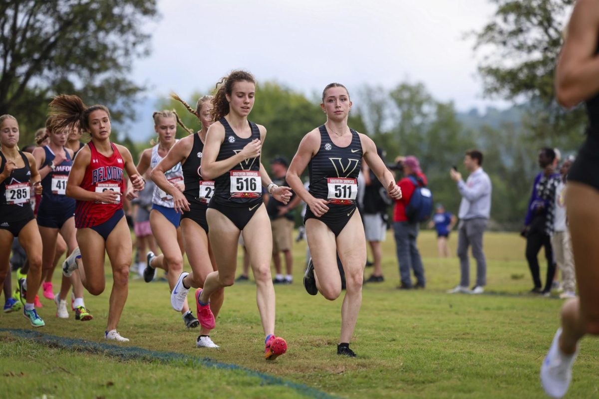 Vanderbilt cross country student-athletes compete at the Southern Showcase on Sept. 13, 2024. (Huntsville Sports Commission)