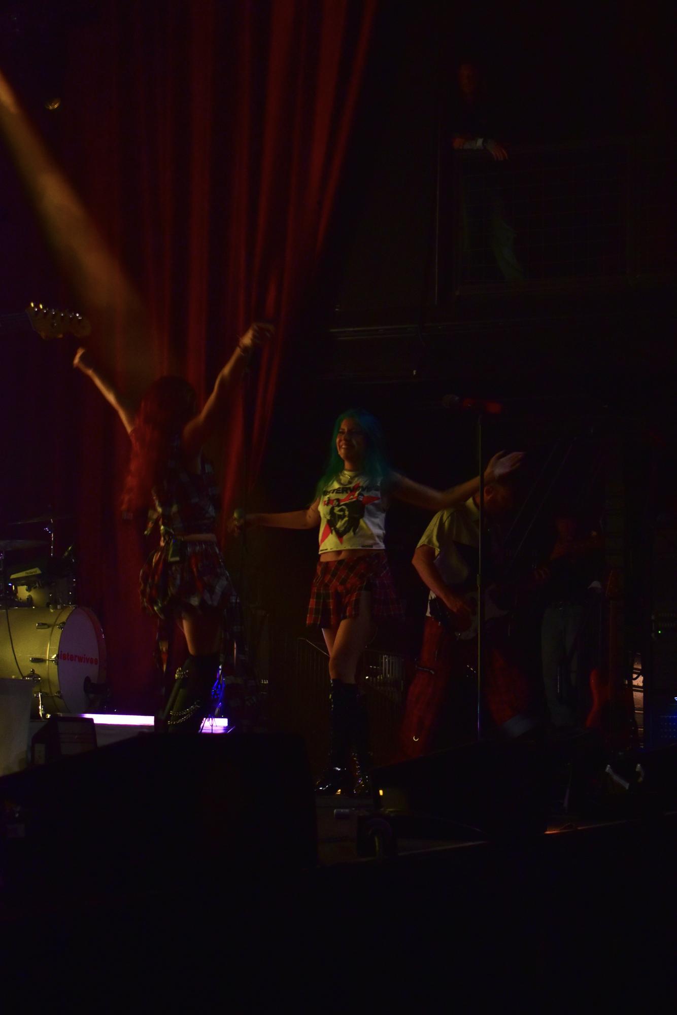 Charlotte Sands joins MisterWives on stage, as photographed on Oct. 9, 2024. (Hustler Multimedia/Ava Aria)