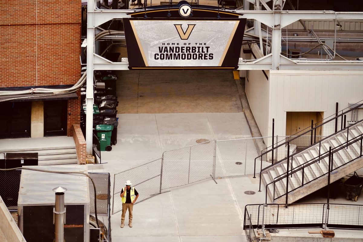 Construction continues on Vanderbilt’s stadium — home to the defeat of Alabama.