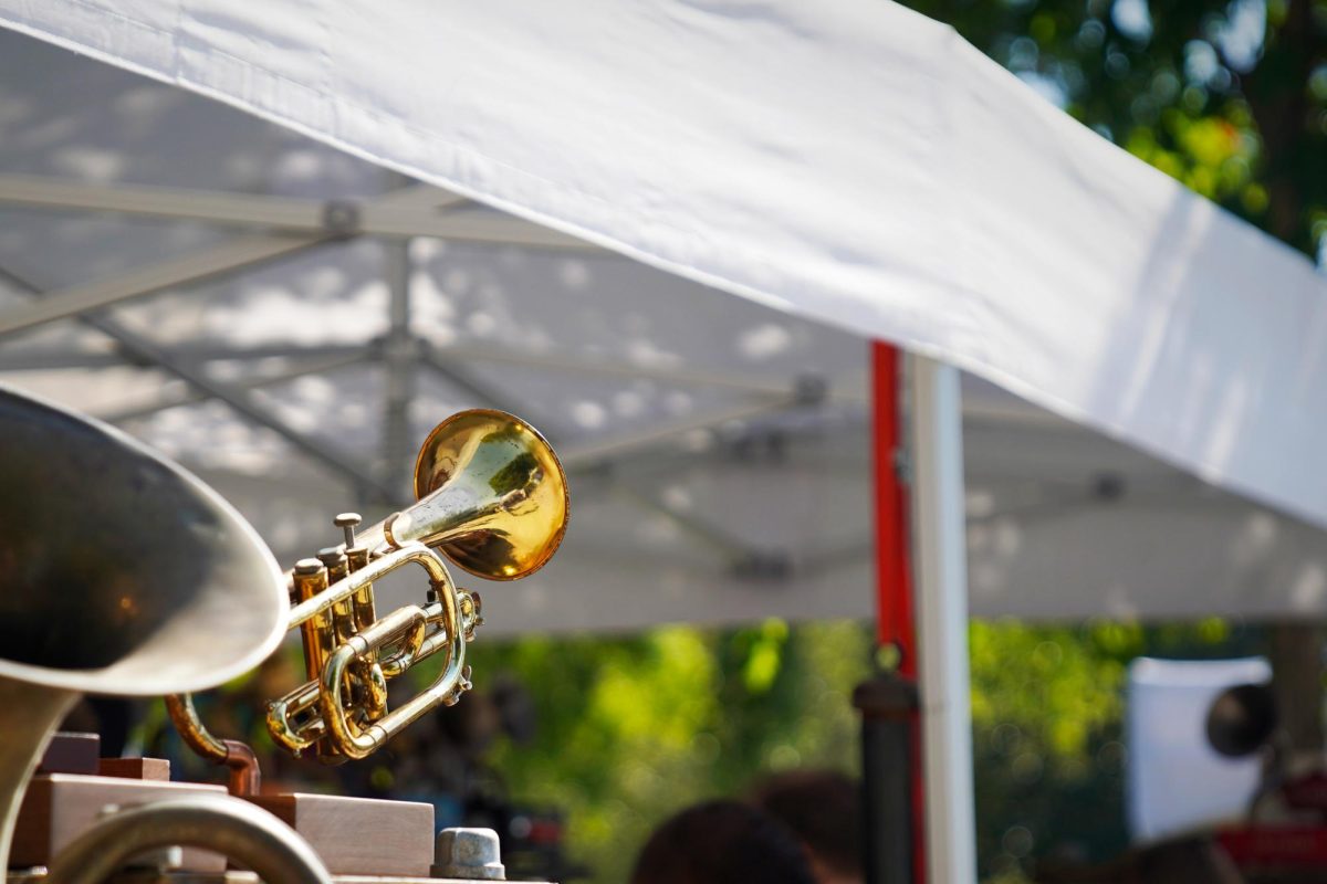 Repurposed trumpet for sale at the Tennessee Crafts Fair, as photographed on Oct. 12, 2024. (Hustler Multimedia/George Albu)
