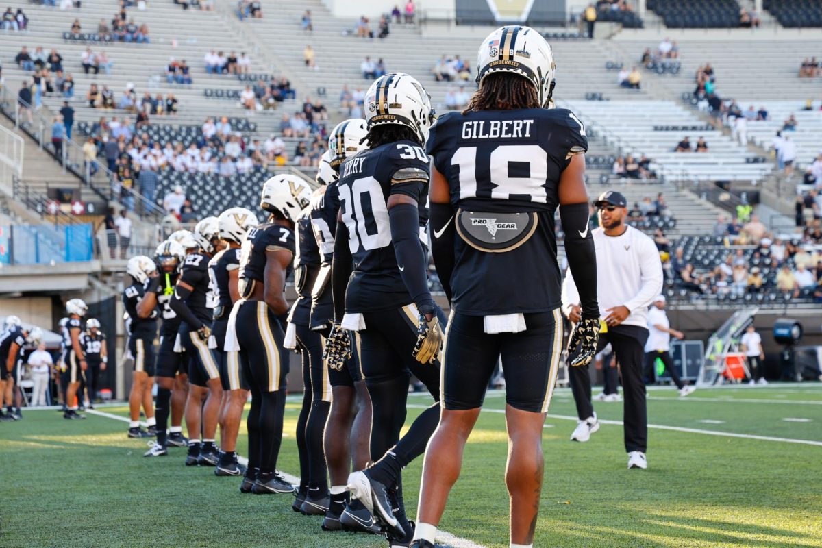 Vanderbilt lines up and practices prior to its game against Alcorn State, as photographed on Sep. 7, 2024. (Hustler Multimedia/Alondra Moya)
