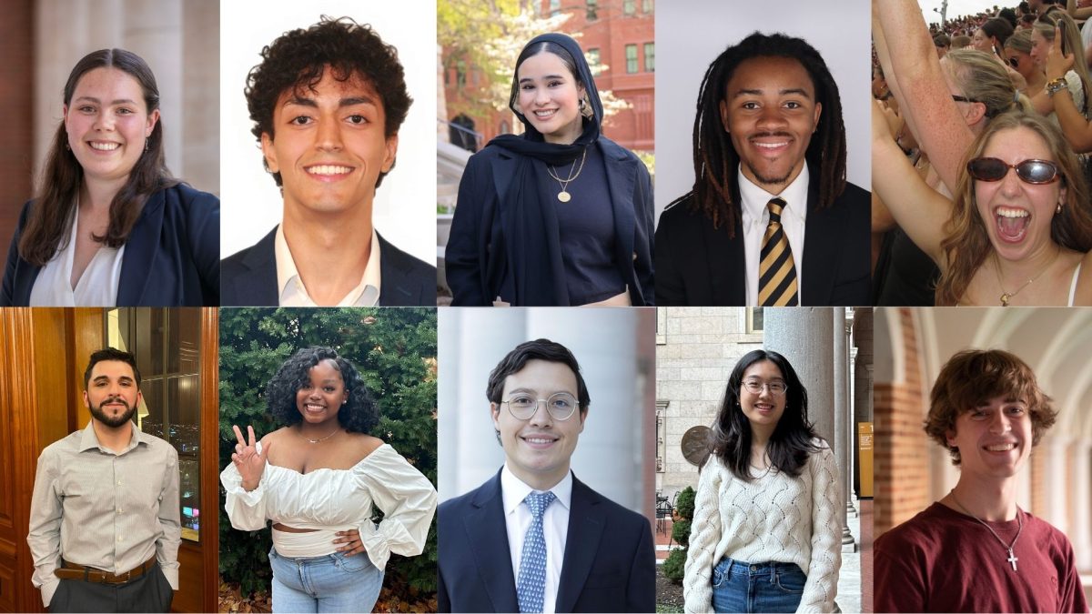 Outstanding Seniors finalists (left to right, top to bottom): Grace Jones, Karim Elmehdawi, Salwa Gonzalez, Samuel Ellis, Emerson Pereira, Nicholas McCoy, Raychael Gross, Luis Enrique Otero Devoz (winner), Solmin Kim, Noah Weitzel. (Hustler Staff/Emile Brozaityte)
