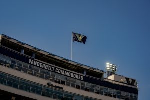 Vanderbilt's victory flag flies after it defeats Virginia Tech, as photographed on Aug. 31, 2024. (Hustler Multimedia/Miguel Beristain)