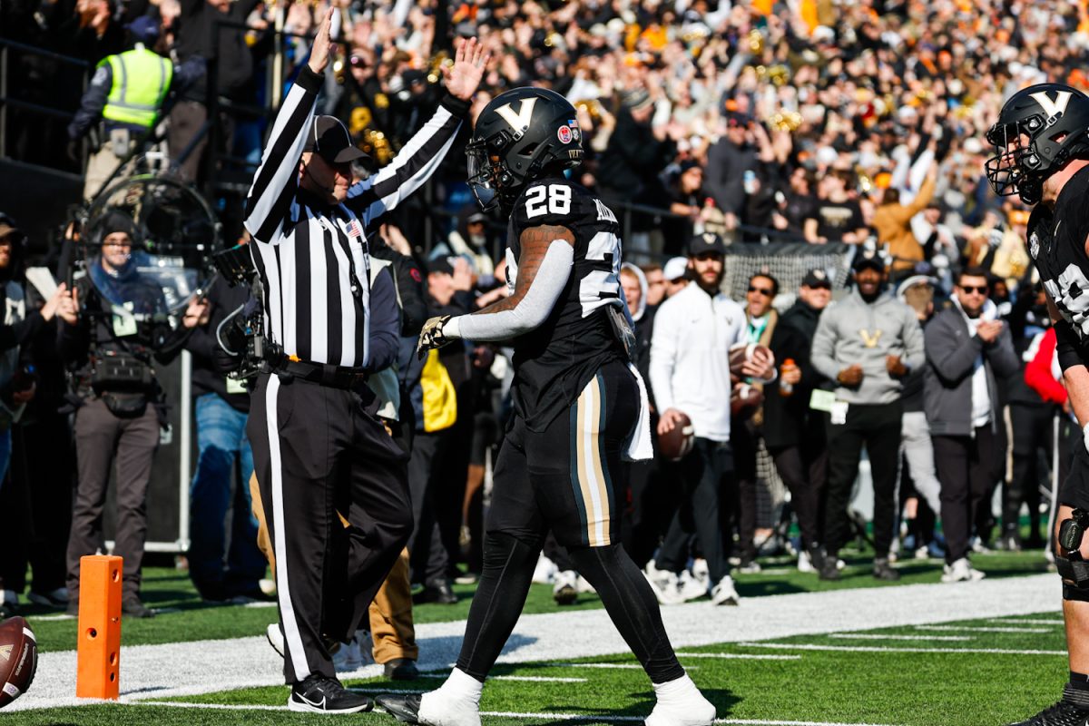 Sedrick Alexander celebrates after a touchdown, as photographed on Nov. 30, 2024. (Hustler Multimedia/Barrie Barto)