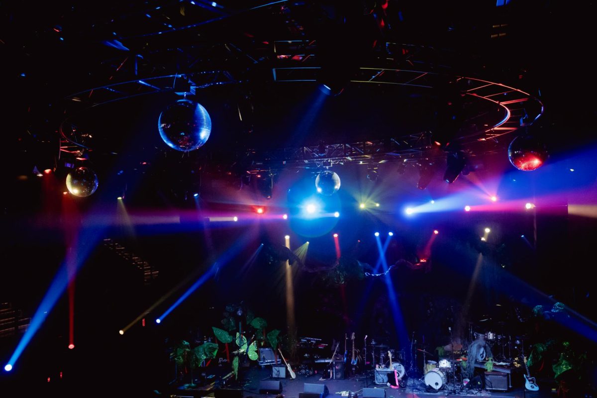 The stage design and lighting for Paradise festival at Brooklyn Bowl, as photographed on Nov. 15, 2024. (Hustler Multimedia/Abbie Bobeck)