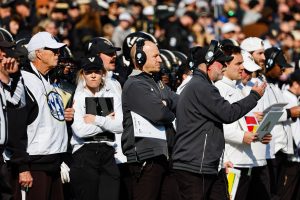 Clark Lea on the sideline, as photographed on Nov. 30, 2024. (Hustler Multimedia/Barrie Barto)