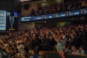 The Vanderbilt student section cheers for its team during its game against Kentucky, as photographed on Jan. 26, 2025. (Hustler Multimedia/Alondra Moya)