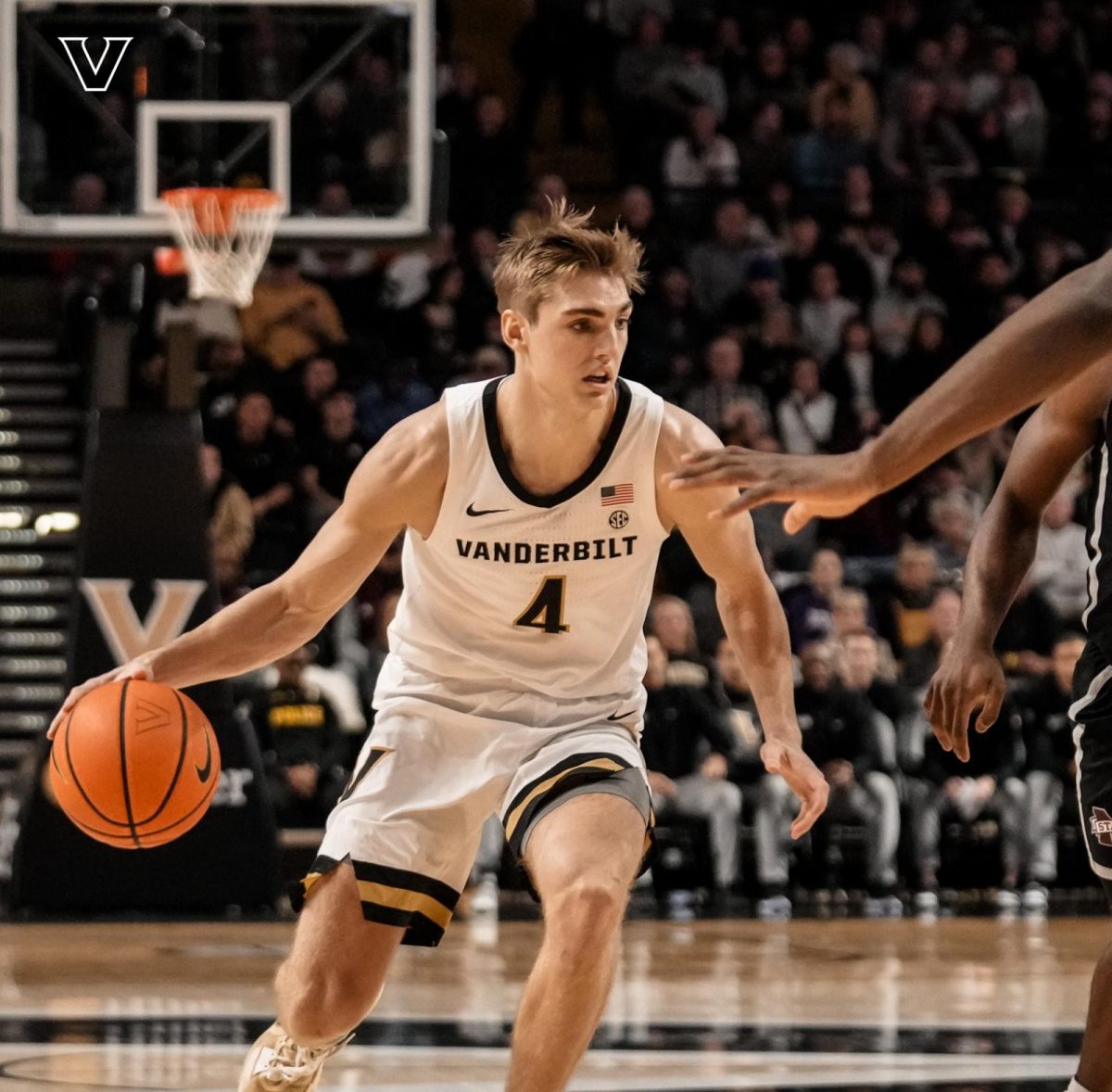 Grant Huffman looks to score, as photographed on Jan. 7, 2024. (Vanderbilt Athletics)