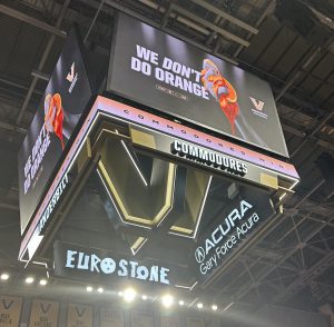 The FirstBank Stadium scoreboard, as photographed on Jan. 18, 2025. (Hustler Multimedia/Zach Joseph)