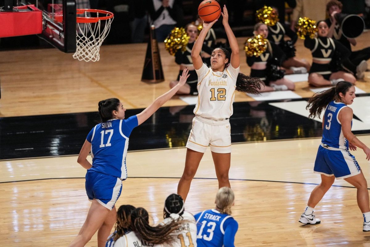 Vanderbilt's Khamil Pierre goes up for a jump shot, as photographed on Jan. 5, 2025. (Vanderbilt Athletics)