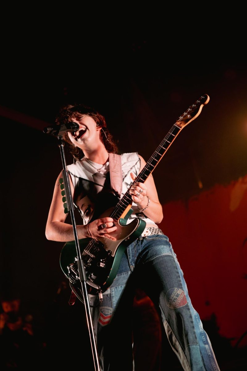 King Princess sings out to the audience during a song, as photographed on Oct. 25, 2025. (Hustler Multimedia/Abbie Bobeck) 
