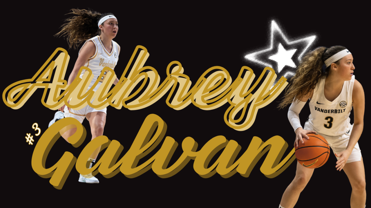 Aubrey Galvan dribbles the ball in the foreground and runs in the background with her name (Hustler Multimedia/Abbie Bobeck)