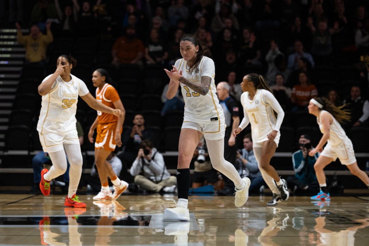 Justine Pissott celebrates after making a shot, as photographed on Feb. 12, 2026. (Hustler Multimedia/Abbie Bobeck)