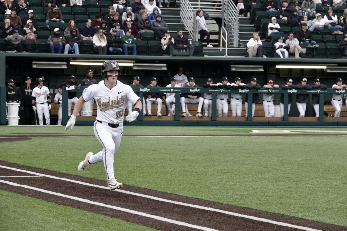 Ryker Waite runs to the next base, as photographed Feb. 21, 2026. (Hustler Multimedia/Ella Shaham) 