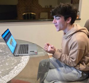 Souren Rahbin reacts to his EDII acceptance to Vanderbilt (photo courtesy of Souren Rahbin)