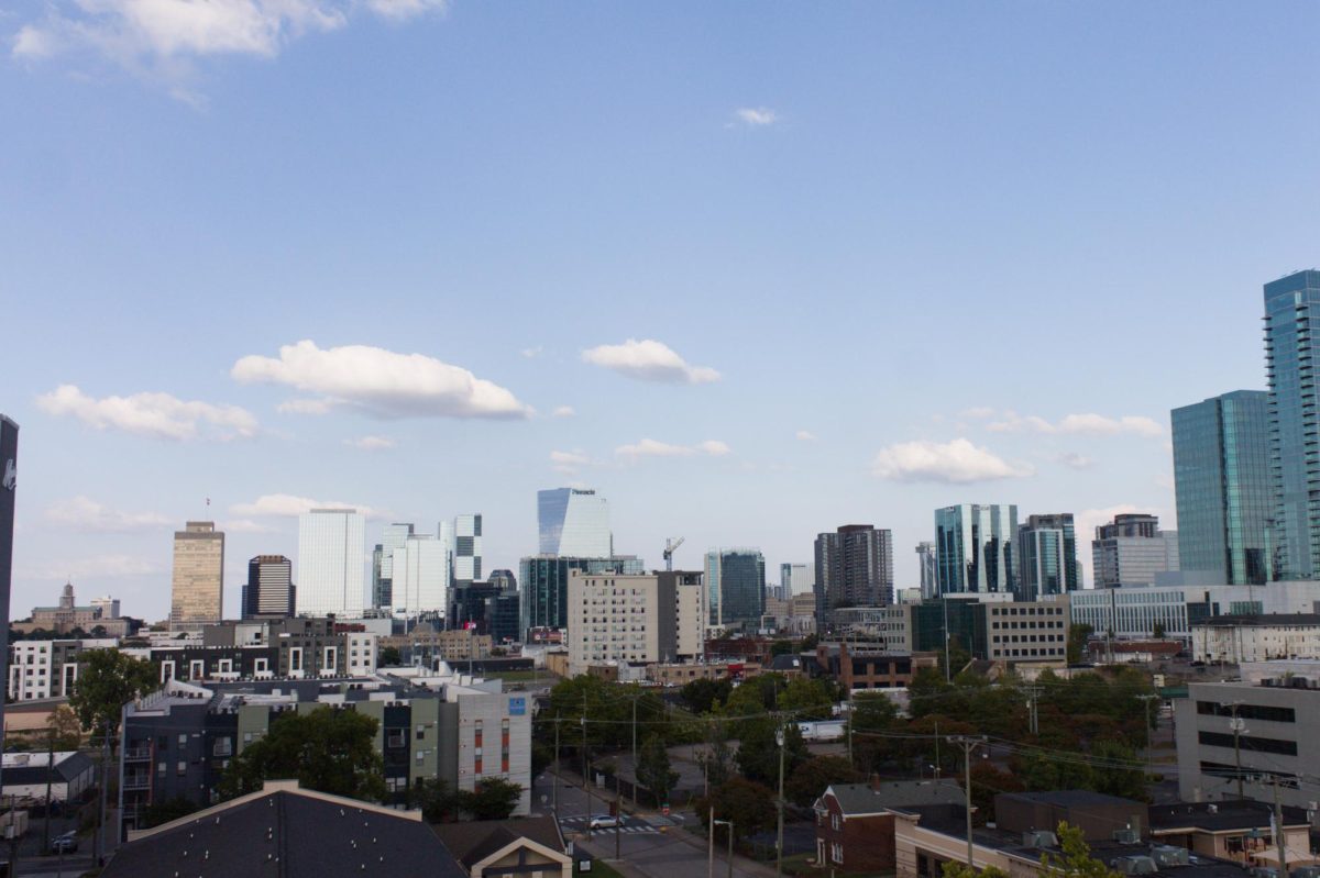 Nashville skyline looking toward Broadway, as photographed Aug. 24, 2025. (Hustler Multimedia/George Albu)