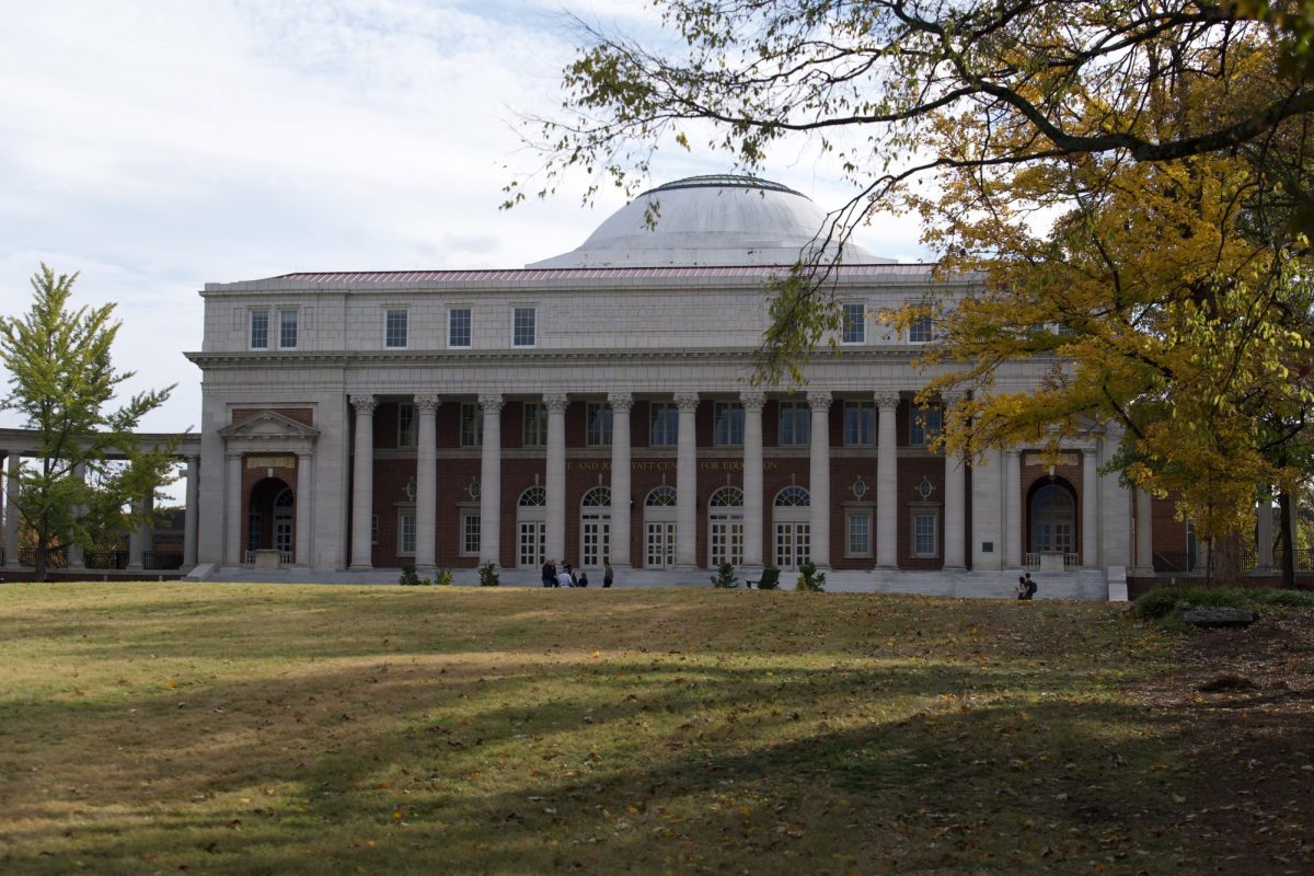 People take photos on the front steps of Wyatt Center, as photographed Nov. 7, 2025. (Hustler Multimedia/Alex Brodeur)