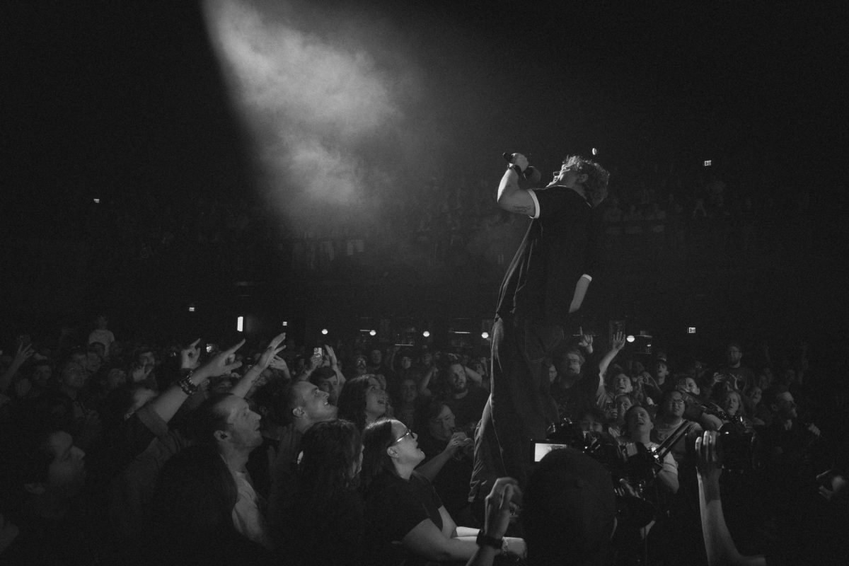 Caleb Chapman stands above the crowd while performing at The Pinnacle in Nashville as photographed March 28, 2026. (Hustler Multimedia/ Braden Colli) 