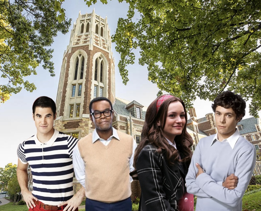 Blaine Anderson, Chidi Anagonye, Blair Waldorf and Seth Cohen in front of Vanderbilt’s campus. (Hustler Staff/Riley Zimmerman)