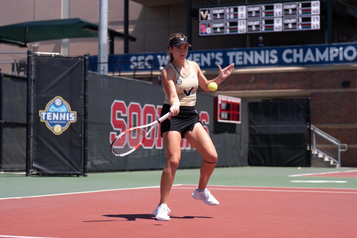 Valeria Ray competes in Vanderbilt’s opening game against Ole Miss. (Photo courtesy of Vanderbilt Athletics)