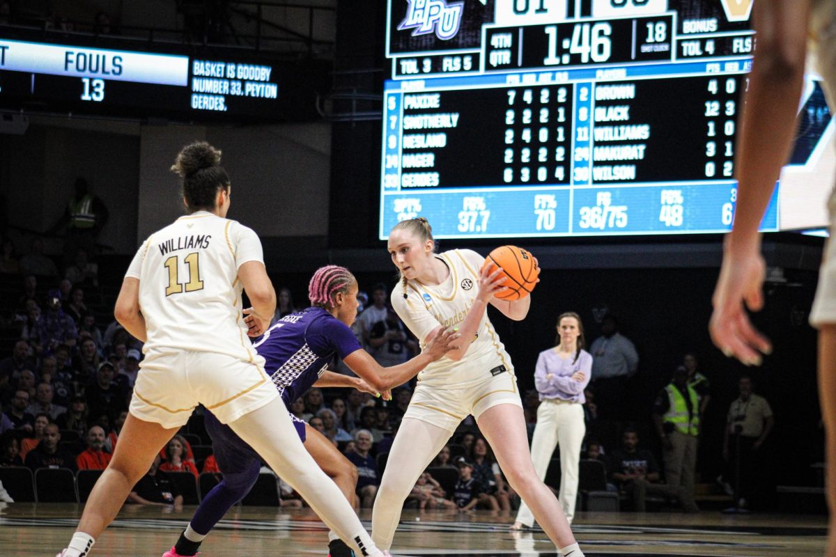 Aga Makurat holds the ball away from a defender in the first round of the NCAA Tournament, as photographed on March 21, 2026. (Hustler Multimedia/Rachel Loomis)