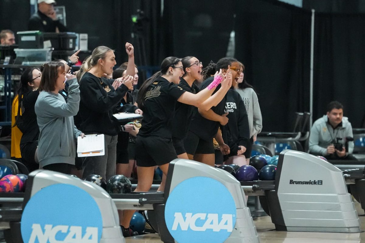 Vanderbilt Bowling celebrates together at the 2026 NCAA Final Four, as photographed April 11, 2026 (Vanderbilt Athletics).