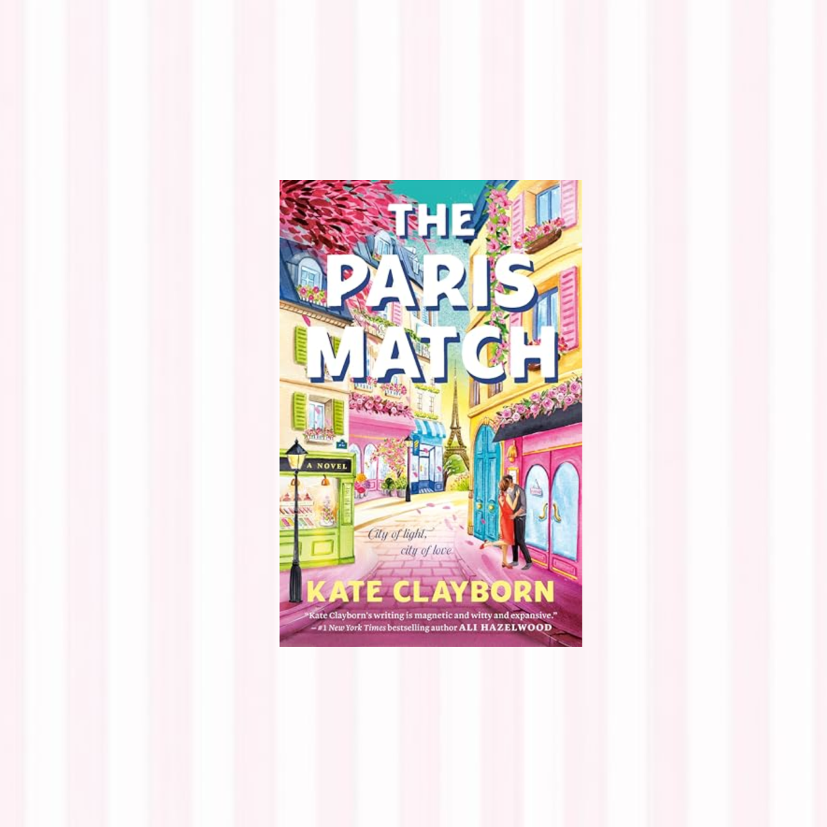 The cover of “The Paris Match” depicts the Eiffel tower in the background and a couple on the sidewalk. (Photo Courtesy of Berkely Publishing Group)